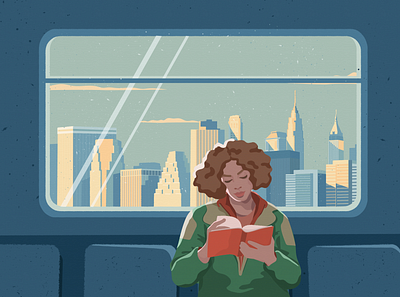 NYC mood architecture charachter character city graphic illustration illustrator landscape new york nyc subway vector woman