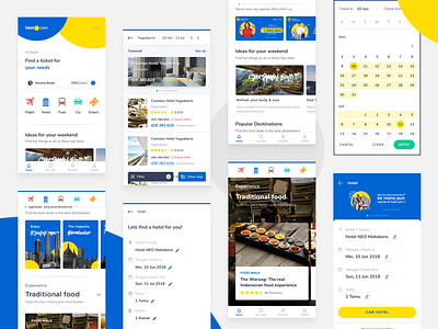 Tiket.com's Redesign Project: Early Exploration 1 booking car destination discover entertainment flight hotel mobile app personalised ticket train transport travel app