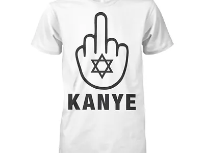 Kanye Middle Finger Shirt design illustration