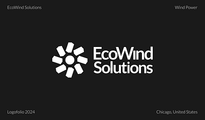 EcoWind Solutions branding logo logotype vector