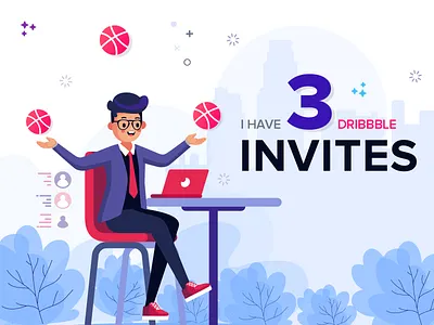 3 Dribbble Invites app design icon illustration interface mobile typography ui ux vector