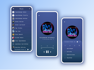 Music App app clean music musicapp songs ui uiux ux