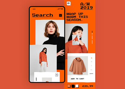 Fashion App Concept app bitmap concept distort effect fashion font ui