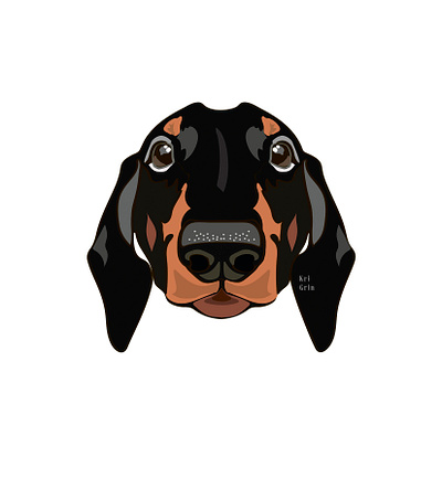 Dachshund illustration portait графика дизайн домашние животные животные искусство животных компьютерная графика собака такса