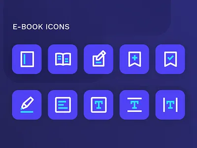 E-book Icons design flat icon