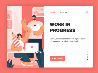 Work in progress design illustration ui workspace