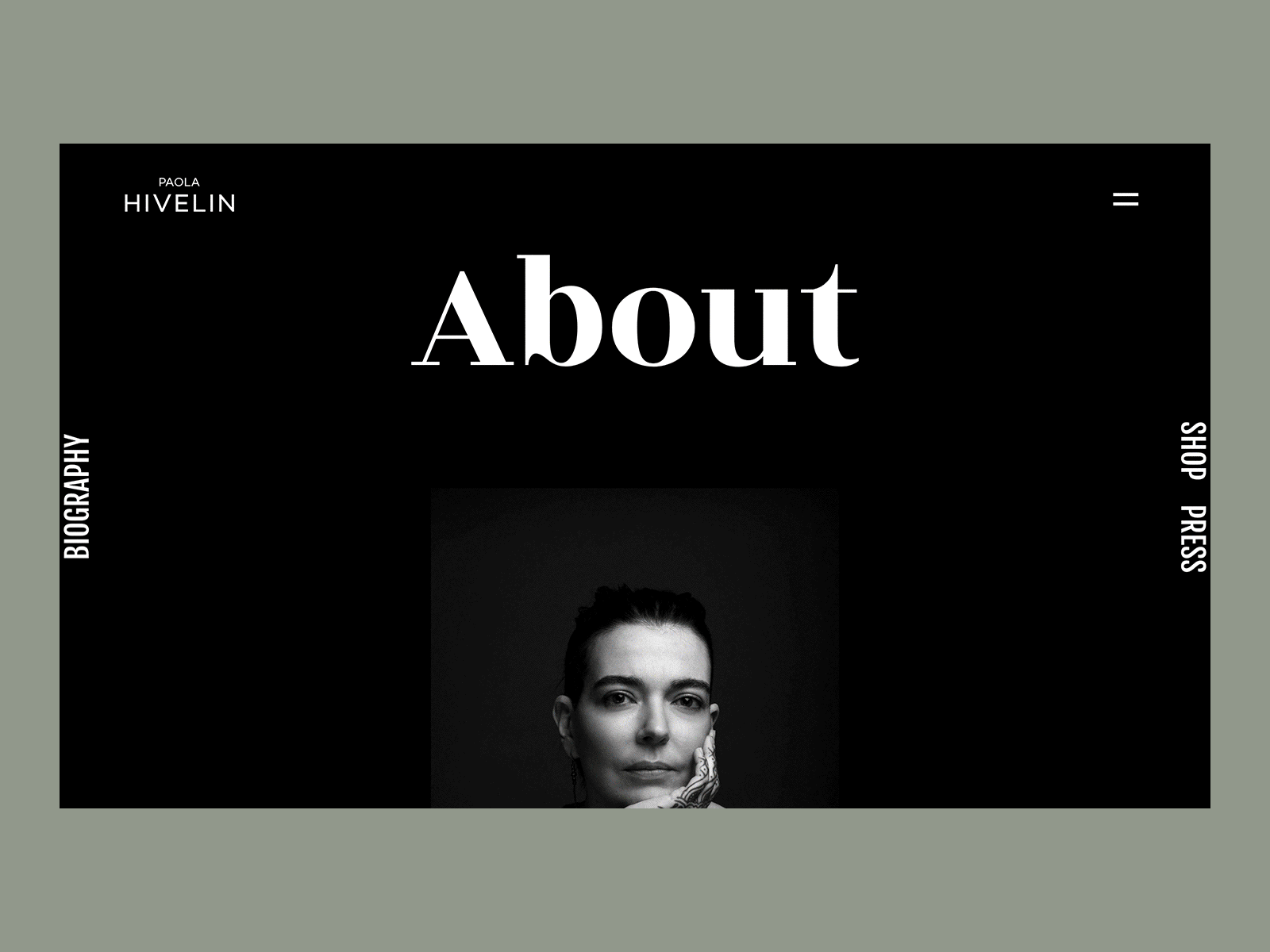 Artist Website | ABOUT Page about page branding color interface photoshop typography ui ui desig ux website