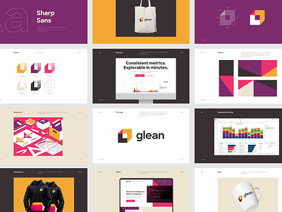 Glean branding colorful design devops illustration logo minimal saas startup ui vector visual identity