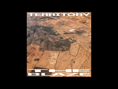 Album cover 040919 album album cover album cover design cd cover deformation experiment experimental typography grid landscape layout music music art music artwork photography song territory the blaze type