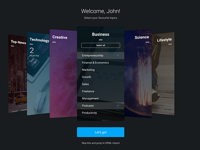 Onboarding cards content onboarding topics web welcome