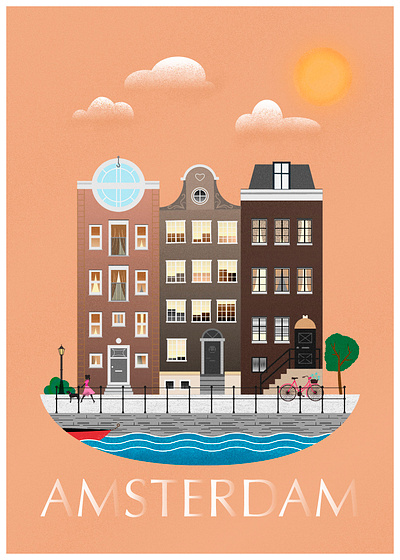 Amsterdam design illustration vector