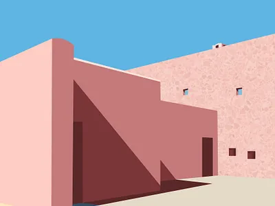 Morocco Colours architecture color digital art geometric graphic design illustration minimal morocco print design wall art