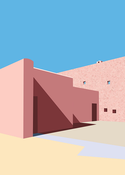 Morocco Colours architecture color digital art geometric graphic design illustration minimal morocco print design wall art