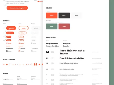 UI Library & Styleguide buttons colorscheme consistency fonts forms h1 icons typography ui design uielements uikit uistyleguide uiux user interface ux design