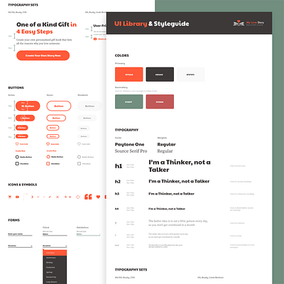 UI Library & Styleguide buttons colorscheme consistency fonts forms h1 icons typography ui design uielements uikit uistyleguide uiux user interface ux design