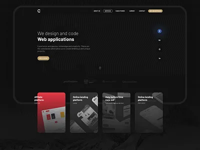 New CePixel agency application behance cepixel design software house webdesign website