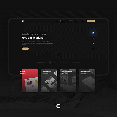 New CePixel agency application behance cepixel design software house webdesign website