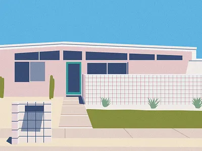 Palm Springs Grids architecture digital art graphic design illustration mid century palm springs poster print print design wall art