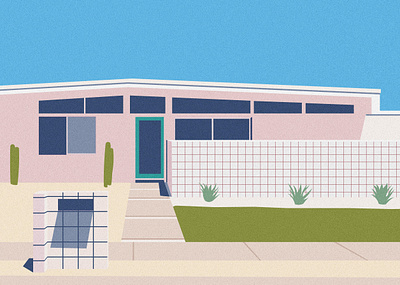Palm Springs Grids architecture digital art graphic design illustration mid century palm springs poster print print design wall art