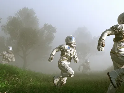 Battle Cry. animation astronaut c4d c4dr20 film interstellar maxon motion movie octane octanerender poster scifi space