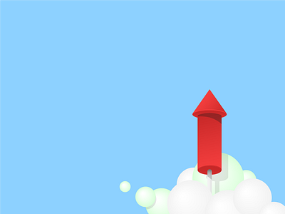 Redrocket with gradients illustration minimal minimalism rocket vector