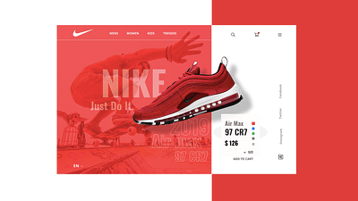 NIKE simple shopping page app design application design mobile app design music music app musician navigation nike page design shopify store shopping