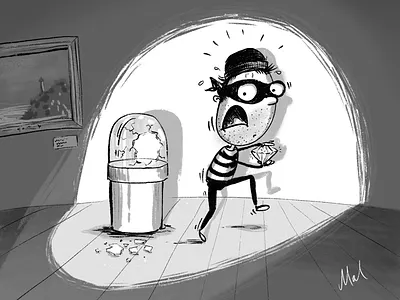 ‘FREEZE!’ drawing freeze illustration inkblack inktober inktober2019 kidlitart procreate