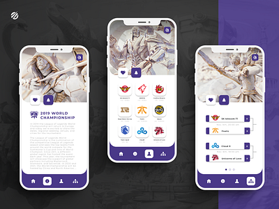 EsportsPoint - Ticket app tournament page app application championship design esports esports tournament events game games league of legends leagueoflegends mobile mobile app stats teams ticket app tournament ui uiux ux