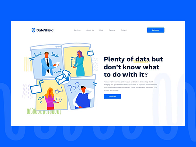 DataShield - Big Data Company | Hero Animation ai bigdata data data visulization data viz database entertainment force hero ilustration shield shield logo sketch software software design software development website