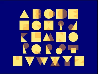 Geometric Alphabet alphabet assembly assemblyapp circles colour creative design illustration squares triangles vector