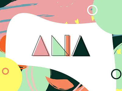 ANA Geometric Letterform for Dribbble Weekly Warm-Up branding bright design geometric design geometry graphic design graphicdesign graphics icon illustration name sketch sketchapp text typography typography art typography design ui vector