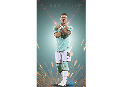 Lautaro Martínez - Milan's Argentina Striker - 10 Minute Design 10 minute design 10 minute edit design fifa 20 football football club football design football edit football logo football wallpaper footballer illustration inter milan lautaro martinez photoshop poster serie a soccer design soccer edit wallpaper