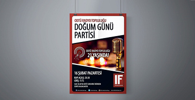 METU Radio Society Anniversary Poster anniversary metu odtü poster radio