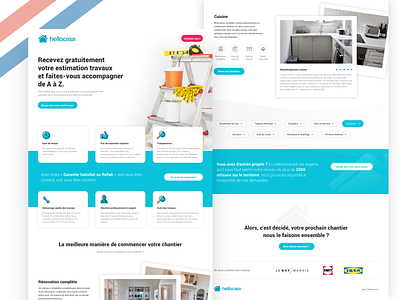 Landing page - Work accompaniment business design house illustration landing photo typography ui ux work