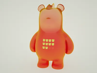 bear 3d c4d design illustration 插图