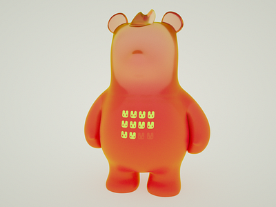 bear 3d c4d design illustration 插图