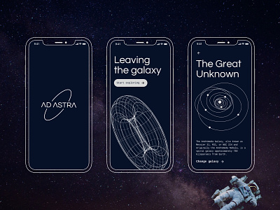 Space Odyssey - A space exploration concept app app concept exploration galaxy illustration odyssey sci fi space ui universe