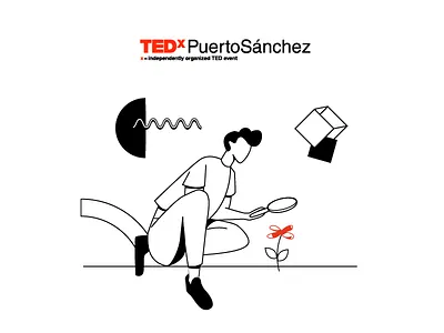 Explorar explore flower illustration look man tedx vector