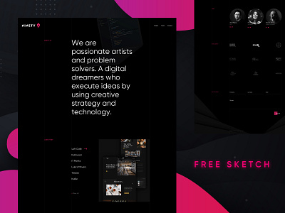 Ninety9 Free Download! creative dark digital logo typography ui ux webdesign