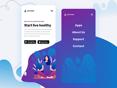 Yoga Studio Mobile Concept app blue card design dribbble experience interface ios new phone ui ux