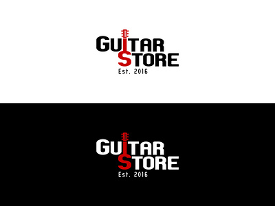 Guitar Store app art branding company creative design guitar identity illustrator logo minimal music strings ui ux vector