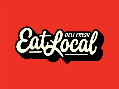 Eat Local eat handlettering handtype hashtaglettering lettering vectormachine