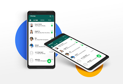 whatsApp chats page clone app design application illustration mobile app design music music app shopify store social social media vector whatsapp