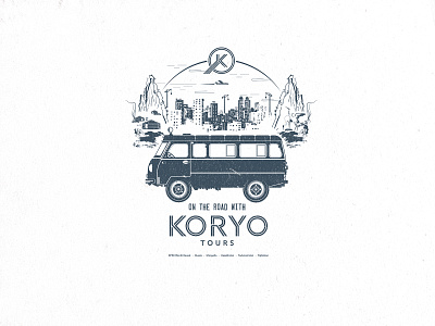 On the Road Travel T-Shirt Design illustration mongolia one color print retro t shirt t shirt design travel van vehicle vintage