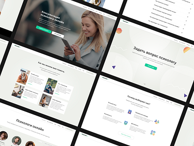 Connect Psychologists flat landing page ui web