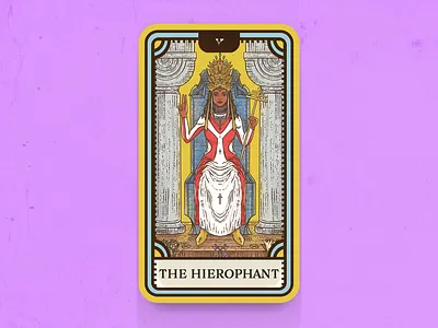 Tarot Card Series 1: 5 The Hierophant card crown daily sketch flower hierophant illustration infinity stones occult procreate queen tarot tarot card witch woman