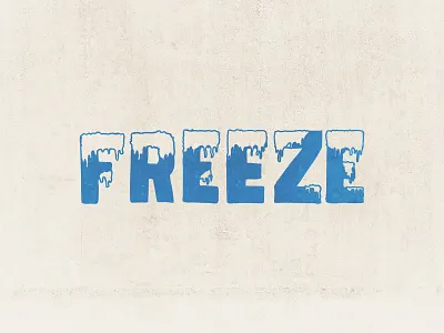 Freeze (inktober) cold freeze frost frozen ice icicle inktober inktober2019 lettering snow