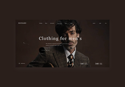 Clothing for men's concept design figma illustration logo minimal photoshop ui ux website