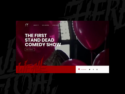 🎈IT Stand Dead Show - Mocktober 2019 2019 cinema concep ui concept design design horror movie it it movie mocktober mockup pennywise ui ui design website