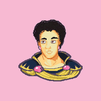 Commission #1 - GBA FE style aseprite class commission digital art fe fire emblem game art gba lord pixel pixel art pixelart portrait selfpromo